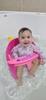 Baby girl in bath set