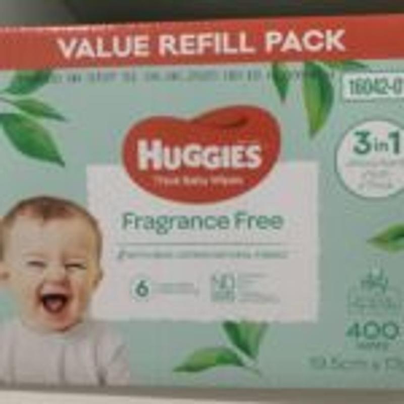 huggies wipes mega fragrance free 400 pack