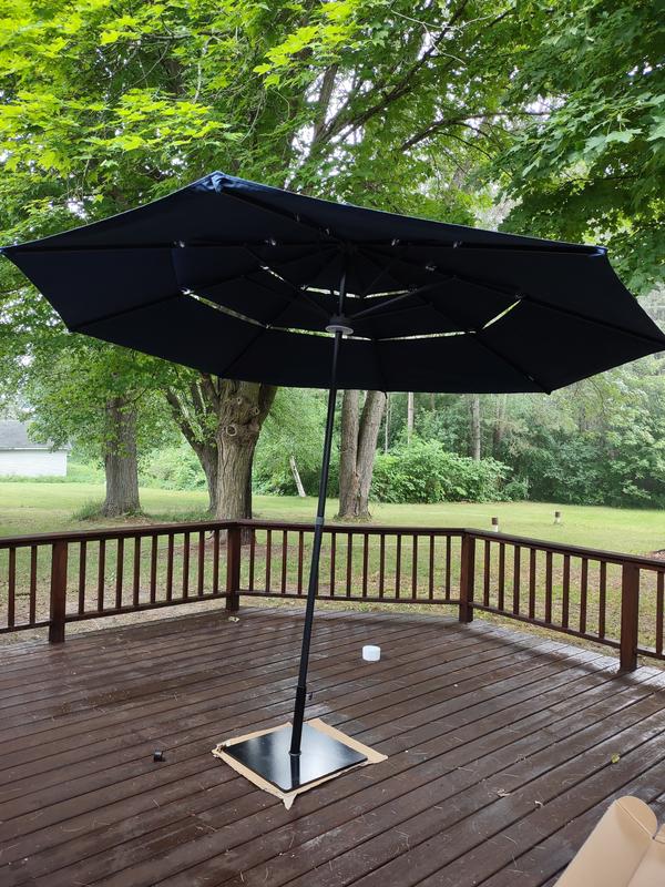 Reflection Height 2 Classic 11' Smart Patio Umbrella with Solar Panel | HSN