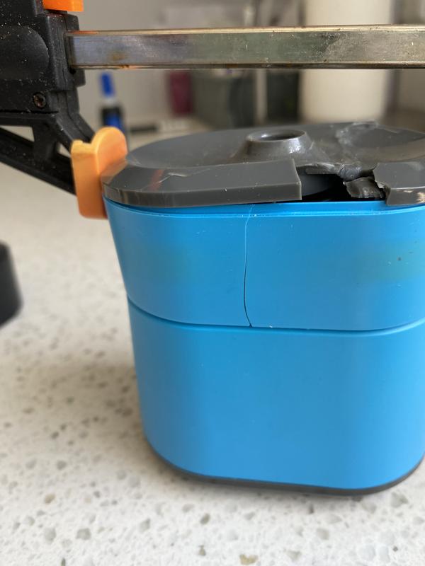 Broken on top and side