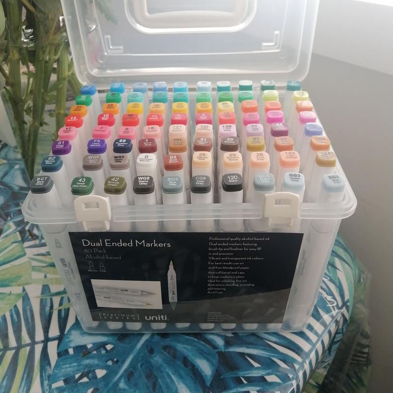 Uniti Dual Ended Artist Markers 80 Pack Assorted