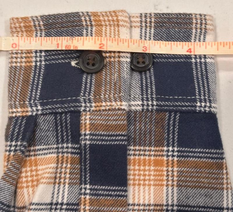 Sleeve cuff measurement 4"1/2