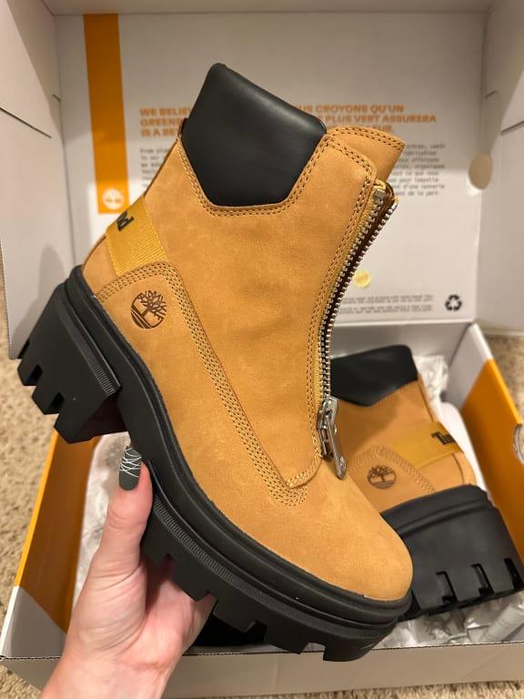 Timberland everleigh zip boots in wheat nubuck leather | ASOS