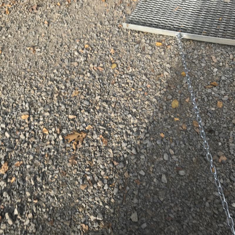 This was a test run putting down layers of stone to build up drainage,