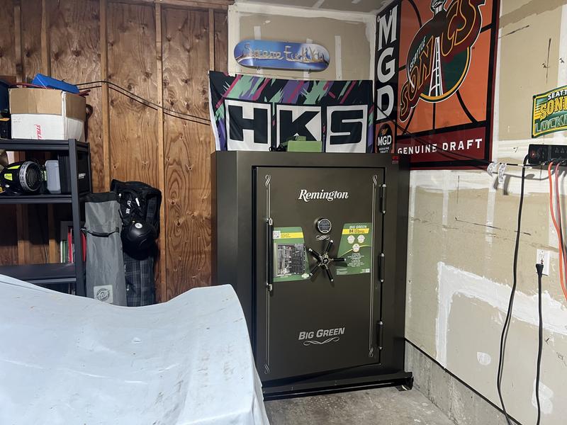 Big safe plus door      Needs lots of room.