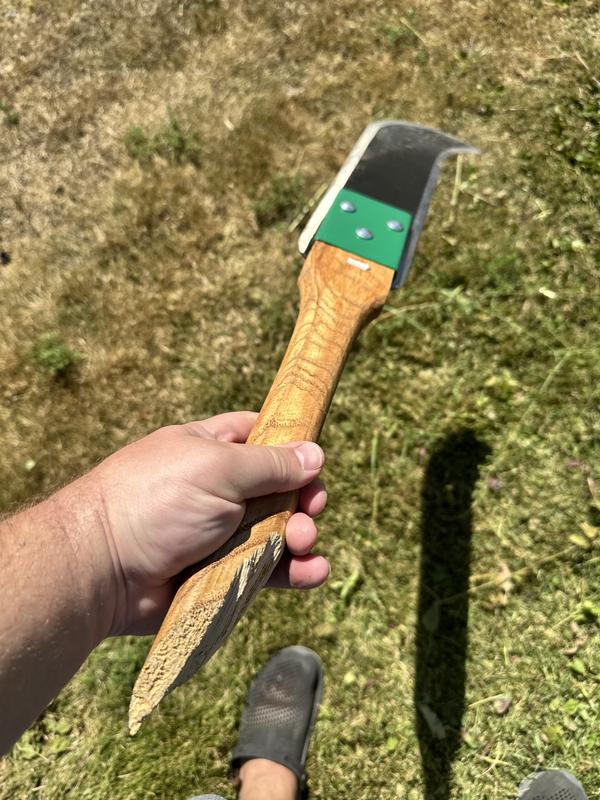 Handle split in half