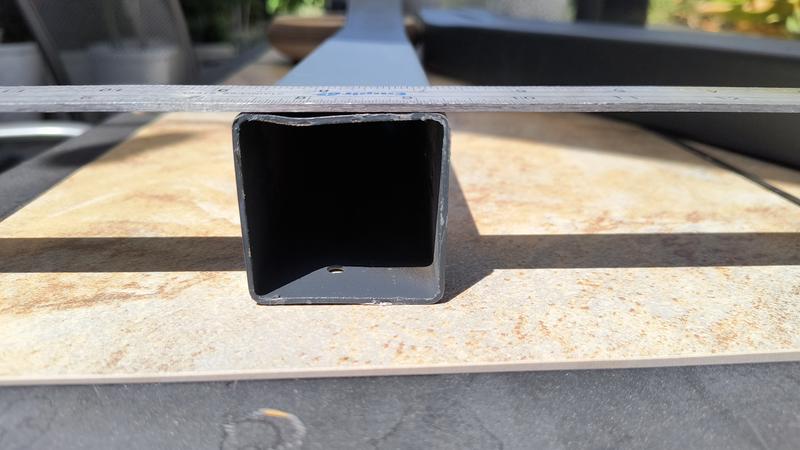 Ruler shows damaged piece