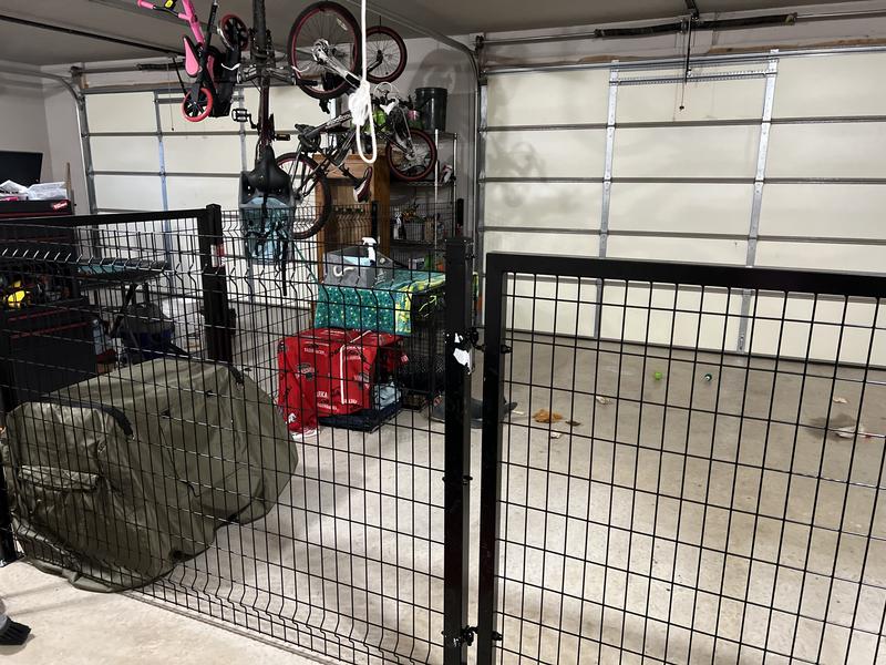 Garage kennel area for dogs