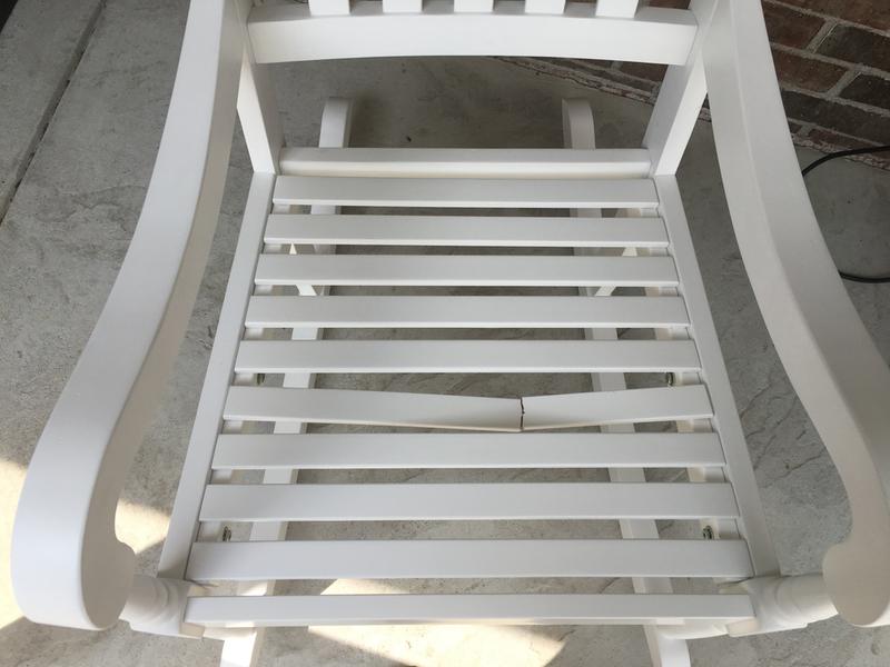 First time sitting in the chair.  Made in Viet Nam.