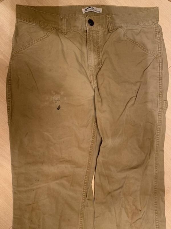 example of wear over front right pocket.