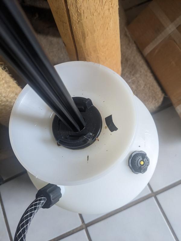 weak plastic on collar of unit