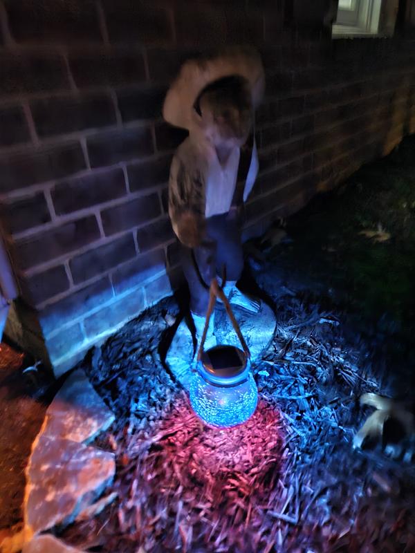 Dark outside but you can see how pretty the colors are