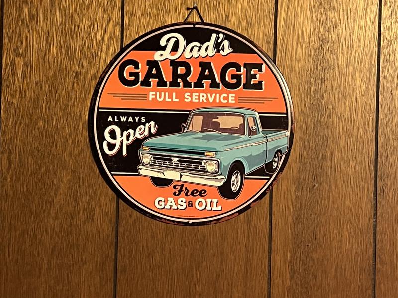 In husbands man cave.