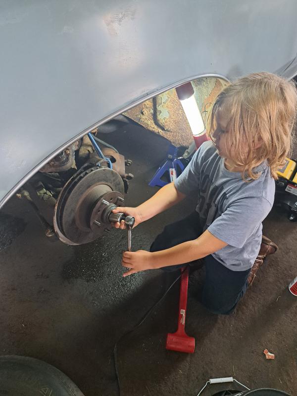 This is me and my boy under the grand prix