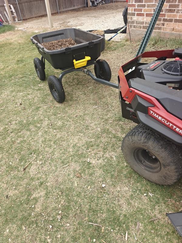 It even hooks up to a basic riding lawn mower!