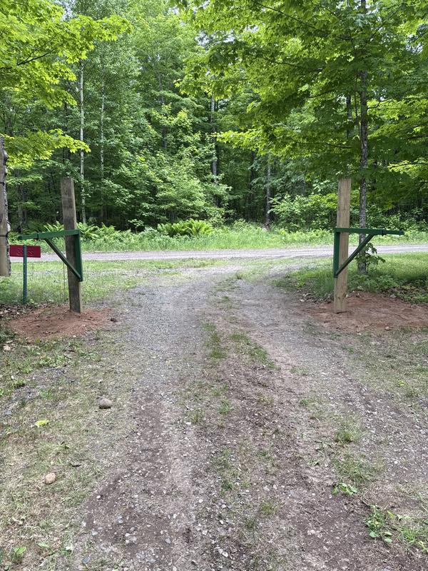 Gates swung open. Did a small cut away on the edge of the post so it would swing more than 90degrees.