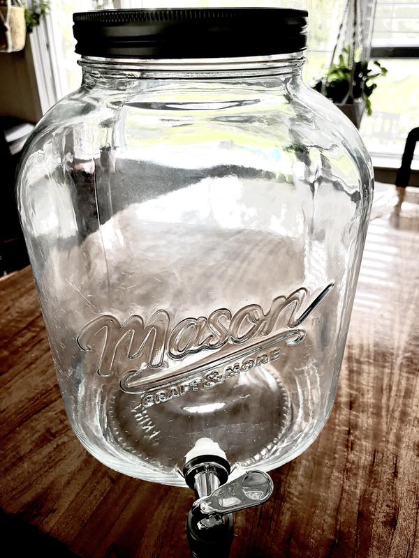 Mason Craft and More 11L Drink Dispenser with Metal Lid - Clear | HSN