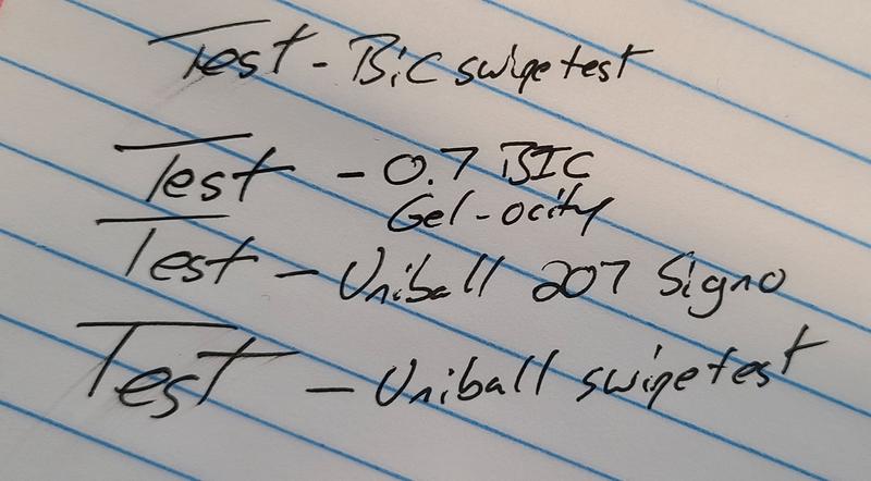 Black Ink Comparison & Quick Dry Test