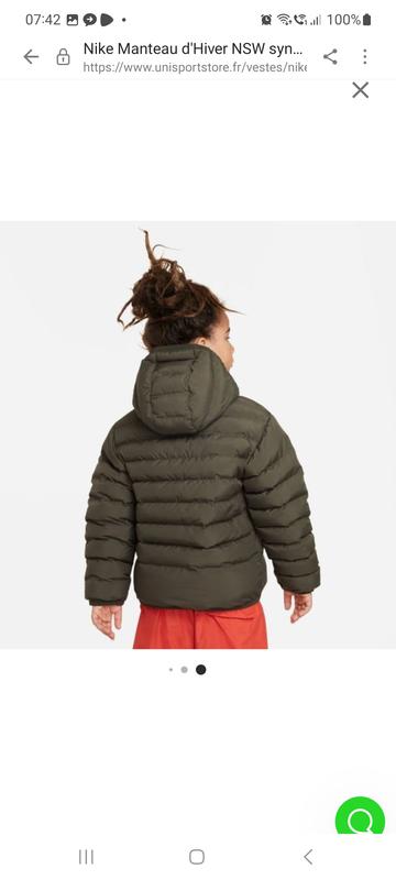 Nike Winter Jacket NSW synthetic-fill Navy/White Kids - Midnight