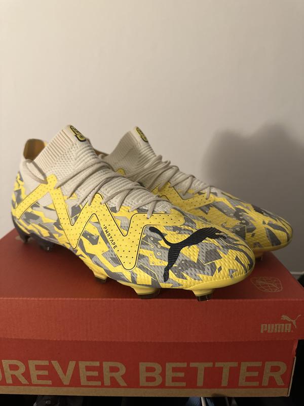 Puma Future Ultimate FG/AG - Sedate Gris/Asfalto/Amarillo Blaze