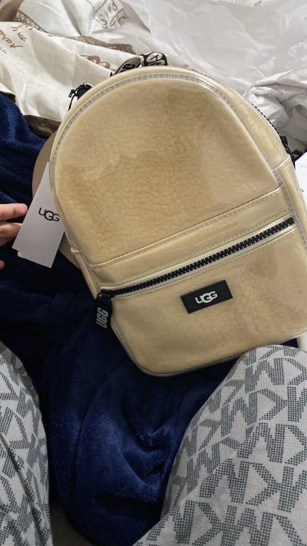 Pink zebra ugg discount backpack