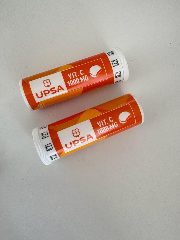 Comprimés Effervescents UPSA Vitalité Vitamine C 1000mg - Boîte De 2x10, Adulte, Neuf