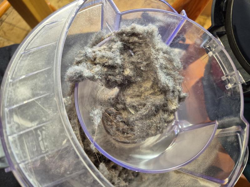 Hair wrapped around separator