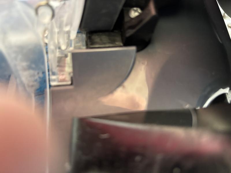 Broken plastic pin