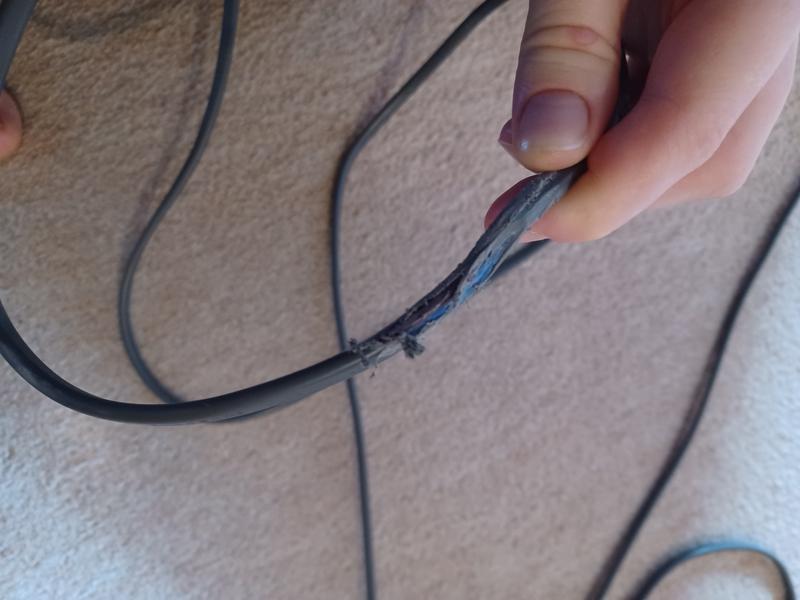 Torn cable