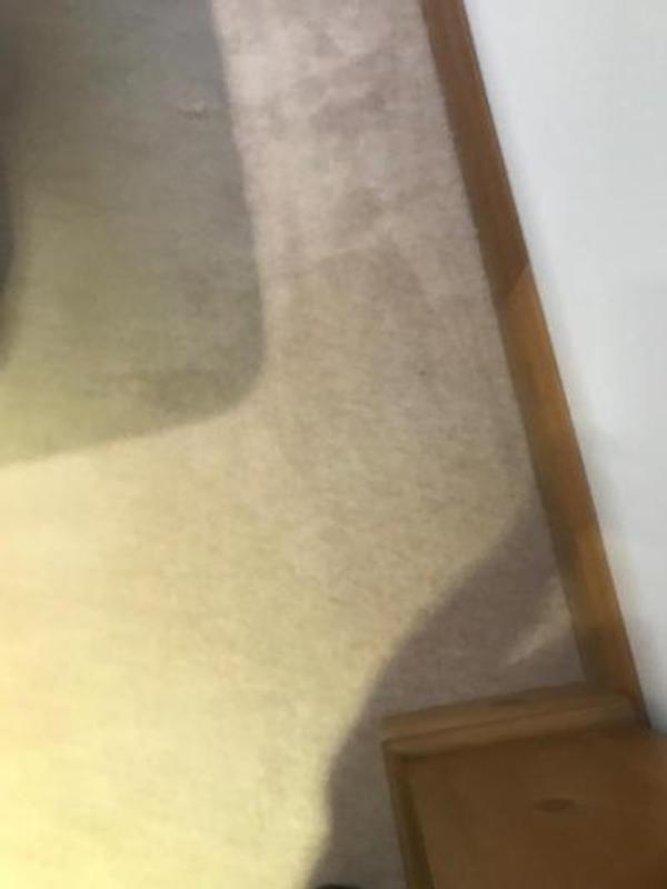 dark 'fixed stain' before and after no stain left