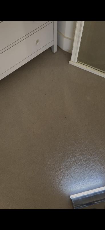 Photo is clipped from a video where the vacuum just won’t pick up any of the fluff on the carpet after multiple passes