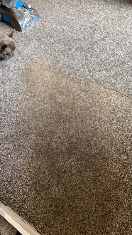 Carpet was so dirty you can see where I’ve cleaned to on this picture