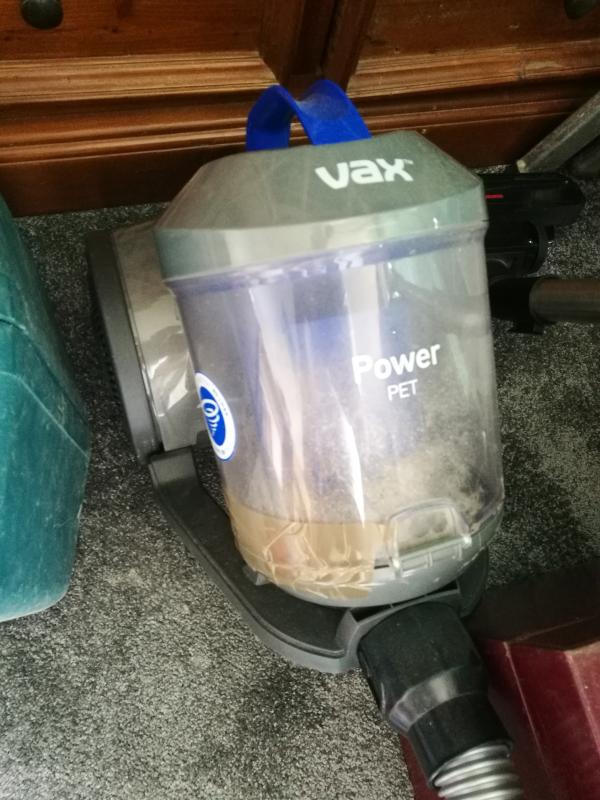 The area with the brown tape. It just does not suck as it did. Please help