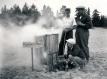 Kalan savustus puupöntössä Ärjässä vuonna 1939