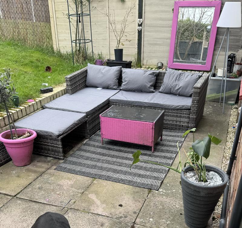 Everyday Hamilton Rattan Corner Sofa Set with Matching Extender Unit littlewoods