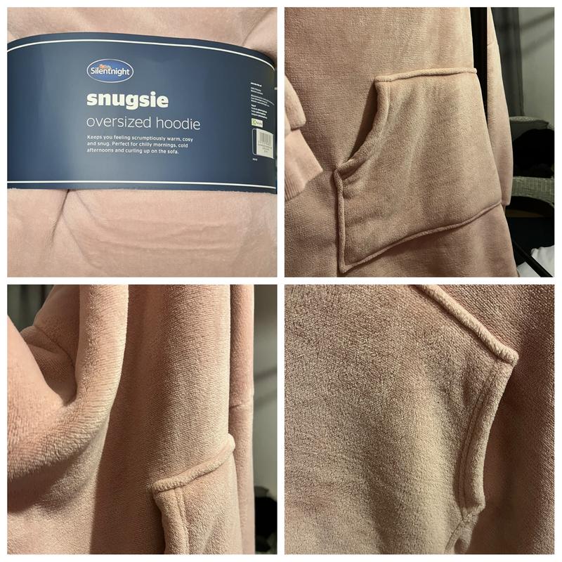 Silentnight Oversized Fleece Hoodie - Blush | very.co.uk