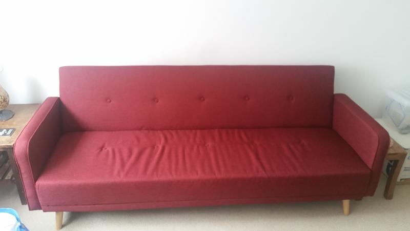 Quinn Fabric Sofa Bed Red