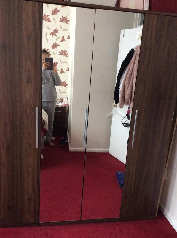 Prague 4 Door Mirrored Wardrobe Very Co Uk