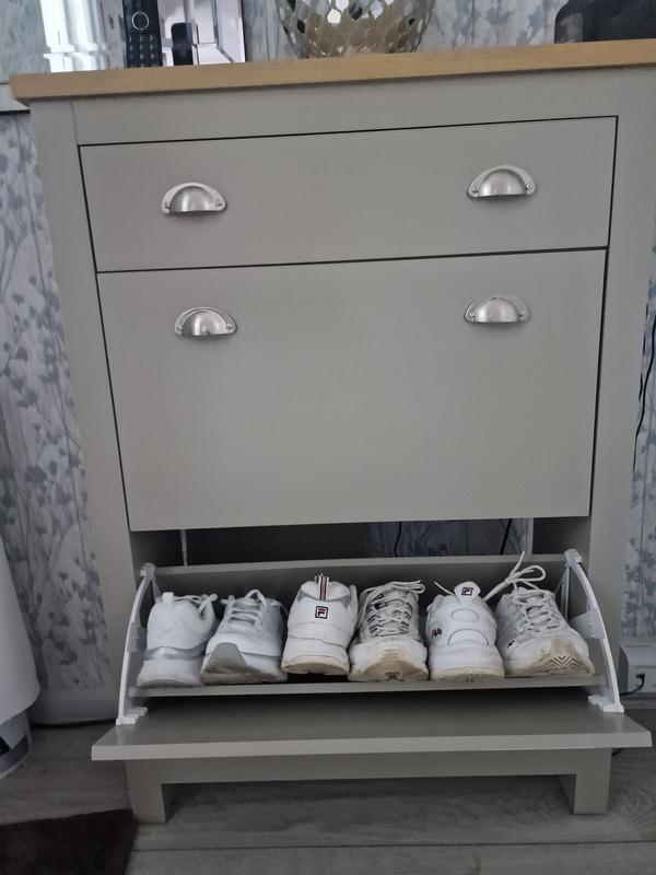 GFW Lancaster Drawer Shoe Storage Grey Littlewoods