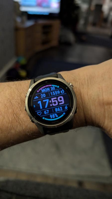 Garmin Fenix 7S Pro Solar Stainless Steel Graphite Band Very