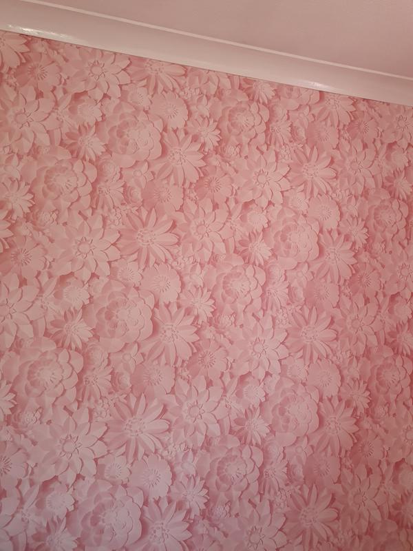 Fine Decor 3D Effect Floral Pink Wallpaper