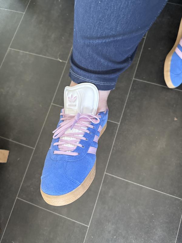 adidas Originals Women's Gazelle Trainers - Blue/Orchid Fusion/Gum 3 | Very