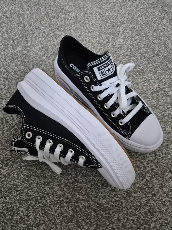 Converse Womens Move Ox Trainers Black/White Very