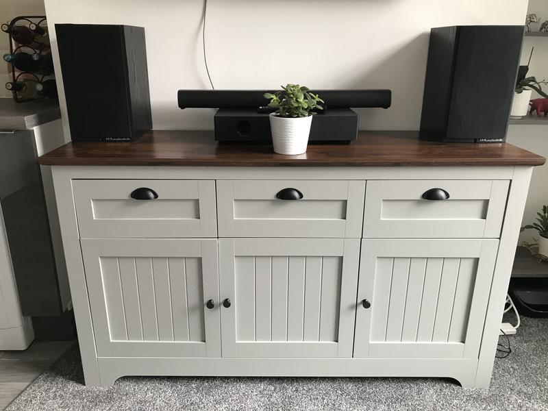 Grey and walnut deals sideboard