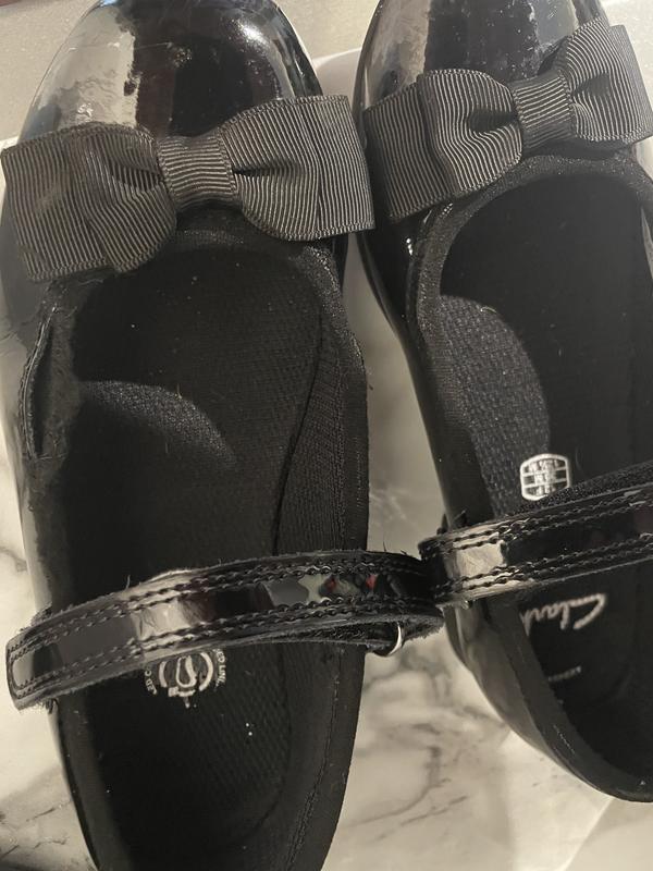 Clarks Scala Tap K ballerina's voor meisjes, Zwart, 10 UK X-Wide