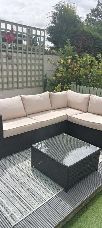 Vancouver 3 Piece Corner Rattan Set littlewoods