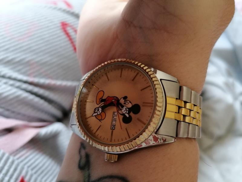 Mens gold hotsell mickey mouse watch