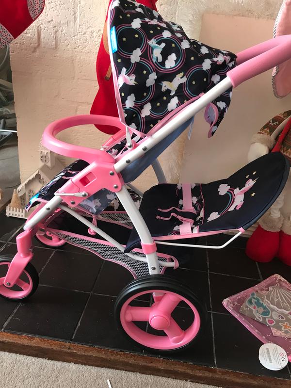 unicorn malibu doll twin stroller