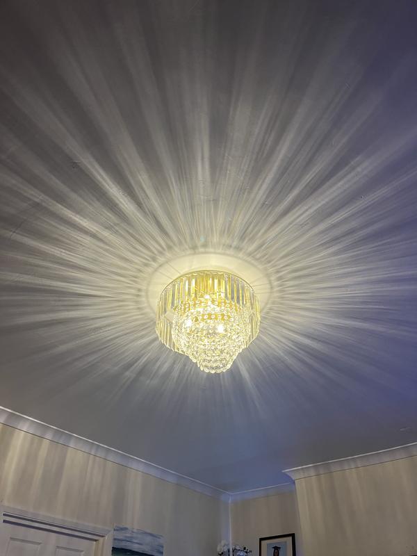 BHS Paladina Flush Ceiling Light Satin Brass clear Very