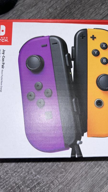 Nintendo Switch Joy Con Controller, Neon Purple/ Orange